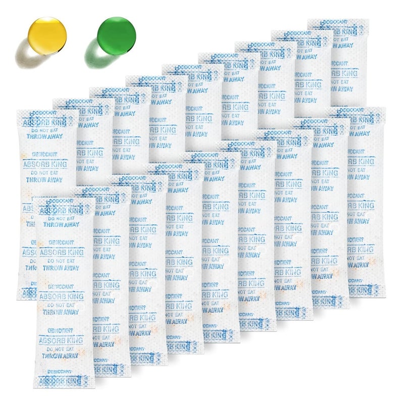 Absorbking Silica Gel Packs – 150 Packs 5 Gram Desiccant Packs, Moisture Absorbers for Food Storage with Color Indicating, Premium Food Grade Silica Packets for Spices, Jewelry, Shoes, Electronics - Image 1